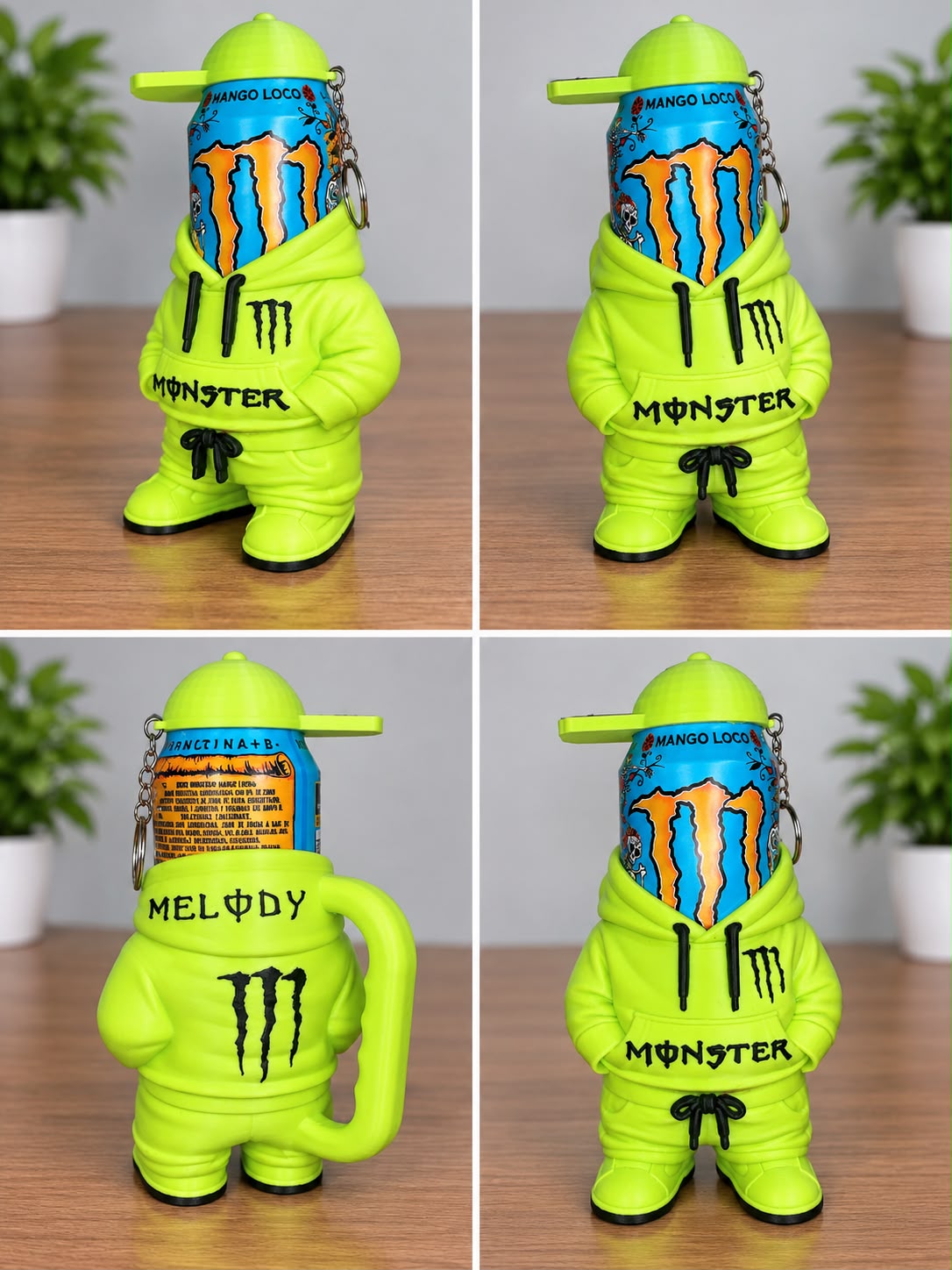 Taza MONSTER verde con nombre personalizado